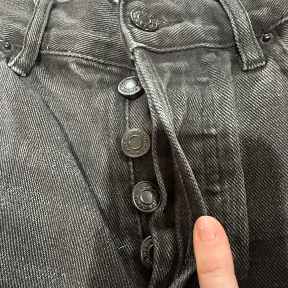 PacSun Black Straight Leg Jeans Distressed Size 25 ❤️🔥 - Picture 5 of 6